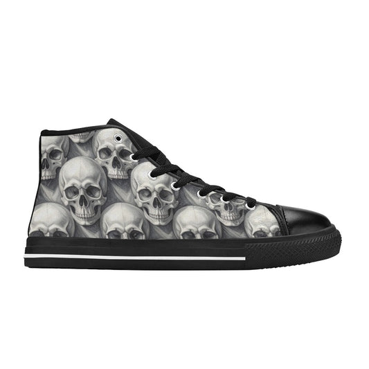 MEN'S Hyper Realistic Skull High Top Canvas Y2K Custom Sneakers
