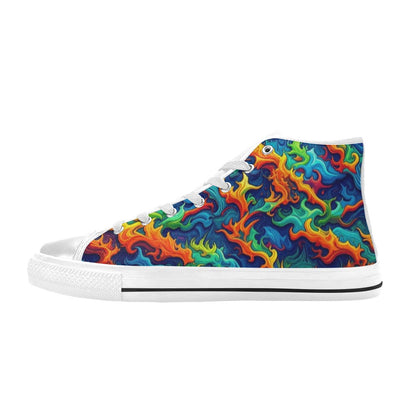 MEN'S Psychedelic Camo Rhythm Men’S High Top Canvas Surreal Custom Shoes