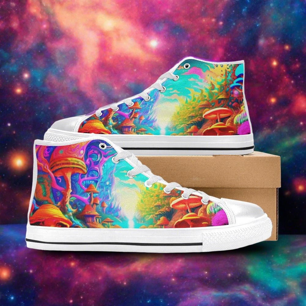 Wolf Pastel Soft Wearable MEN Bold Art - Freaky Shoes | Custom Art Sneakers