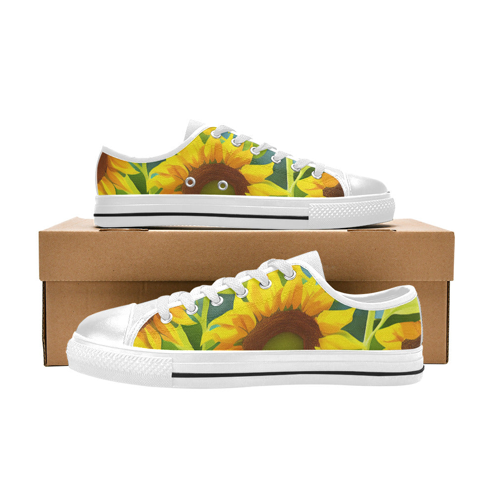 MEN'S Sunflowers Art 3 Canvas Grunge Shoes