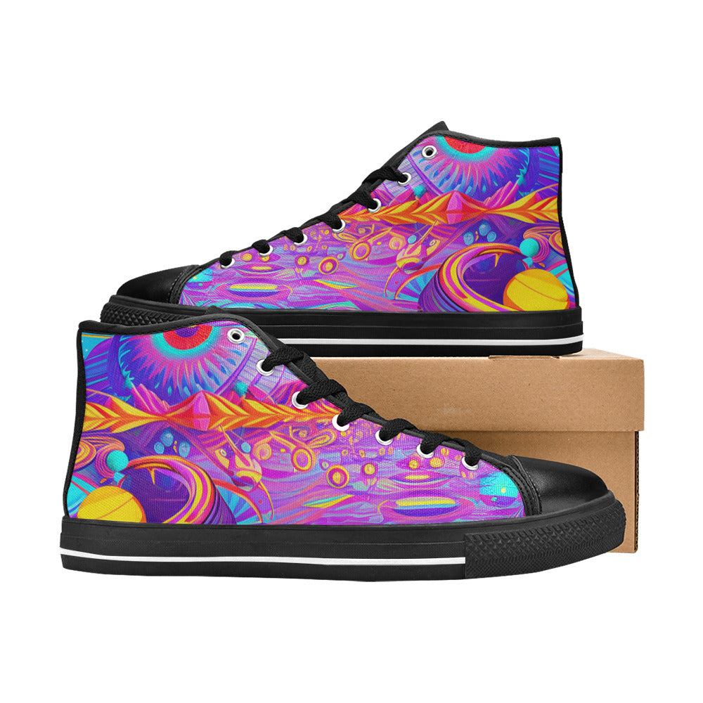 WOMEN'S Trip Art 3 High Top Canvas Vivid Shoes