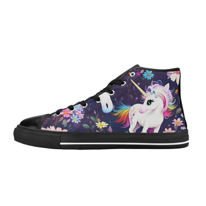 WOMEN'S Unicorns Please 4 High Top Canvas Surreal Shoes