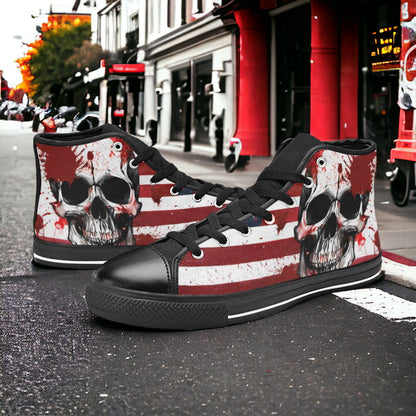 Patriotic Flag Skull Men - Freaky Shoes®