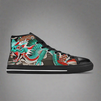 Cherry Blossom White Gold Wearable MEN Bold Art - Freaky Shoes | Custom Art Sneakers