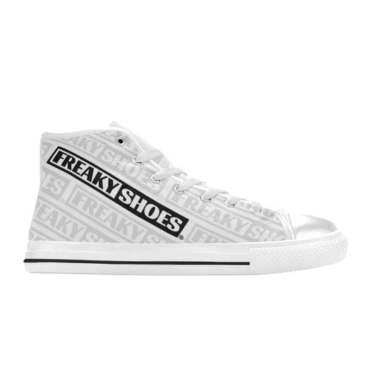 WOMEN'S Freaky Shoes Logo Print High Top Canvas Cottagecore Custom Sneakers
