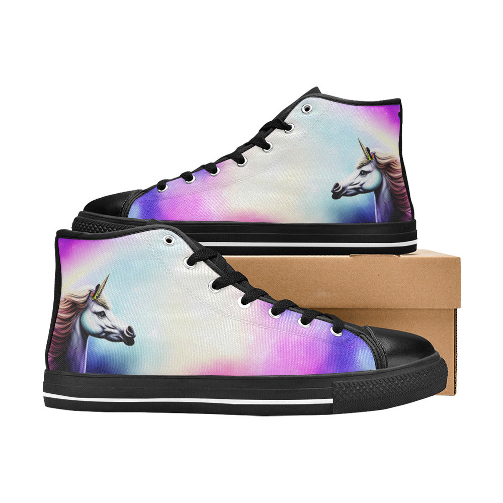 MEN'S Unicorn Galaxy Art Men’S High Top Canvas Vivid Shoes
