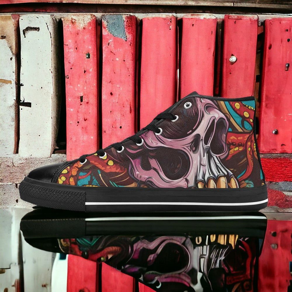 Koi Red Gold Vivid WOMEN Bold Art - Freaky Shoes | Custom Art Sneakers