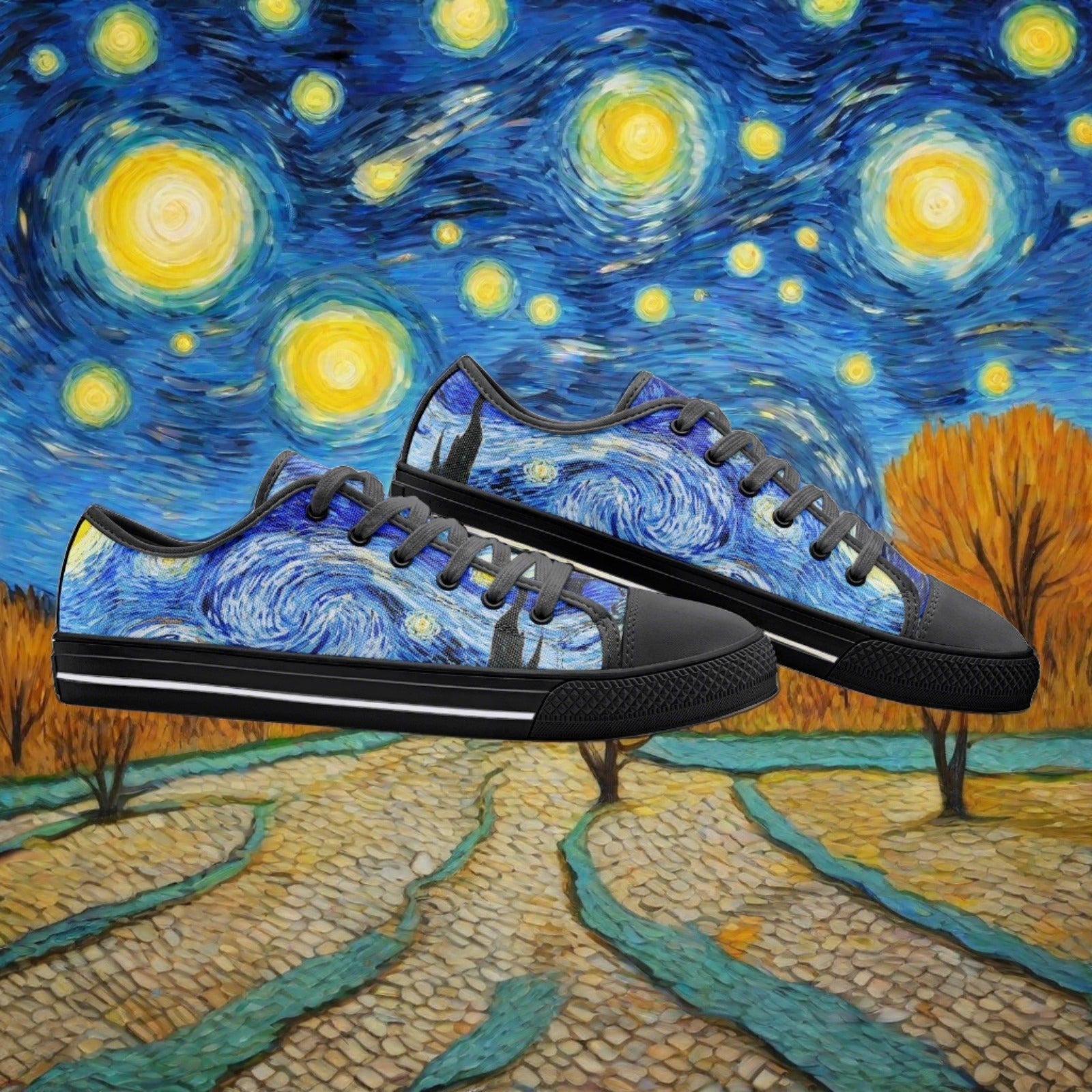 Mermaid Silver Blue Custom Bold Art - Freaky Shoes