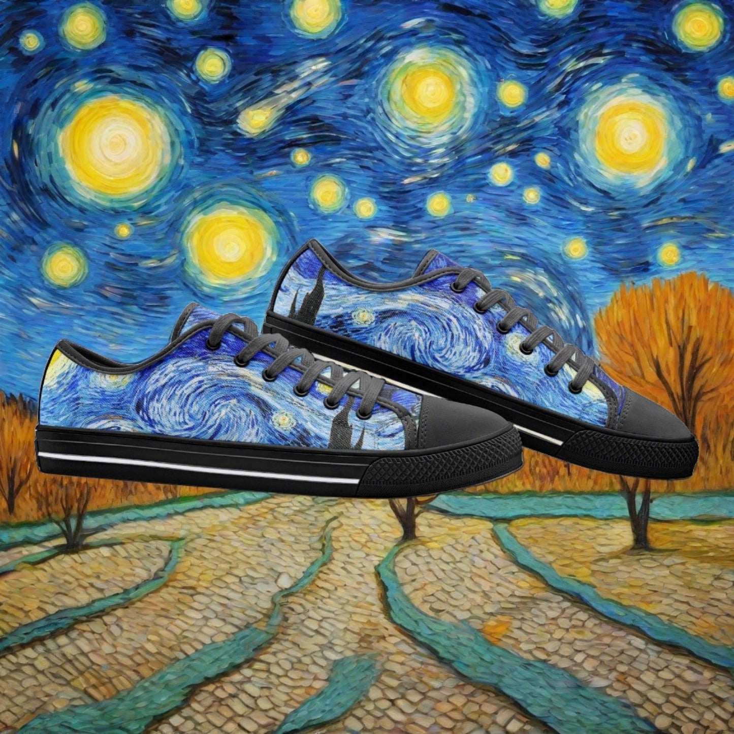 Mermaid Teal Gold Custom Bold Art - Freaky Shoes