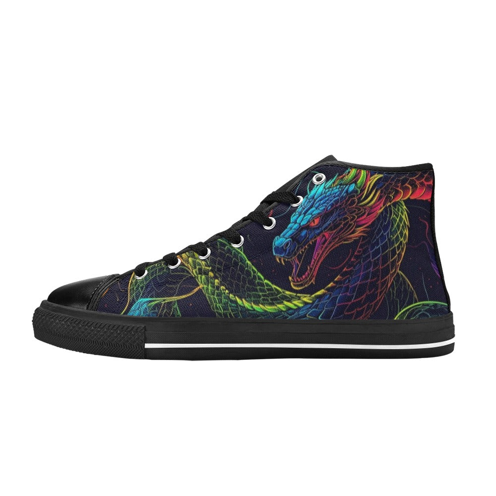 MEN'S Electric Serpent Dream Men’S High Top Canvas Dreamcore Custom Shoes