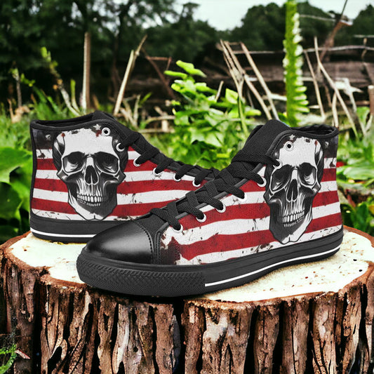 Holographic Red Gold Custom MEN Bold Art - Freaky Shoes | Custom Art Sneakers