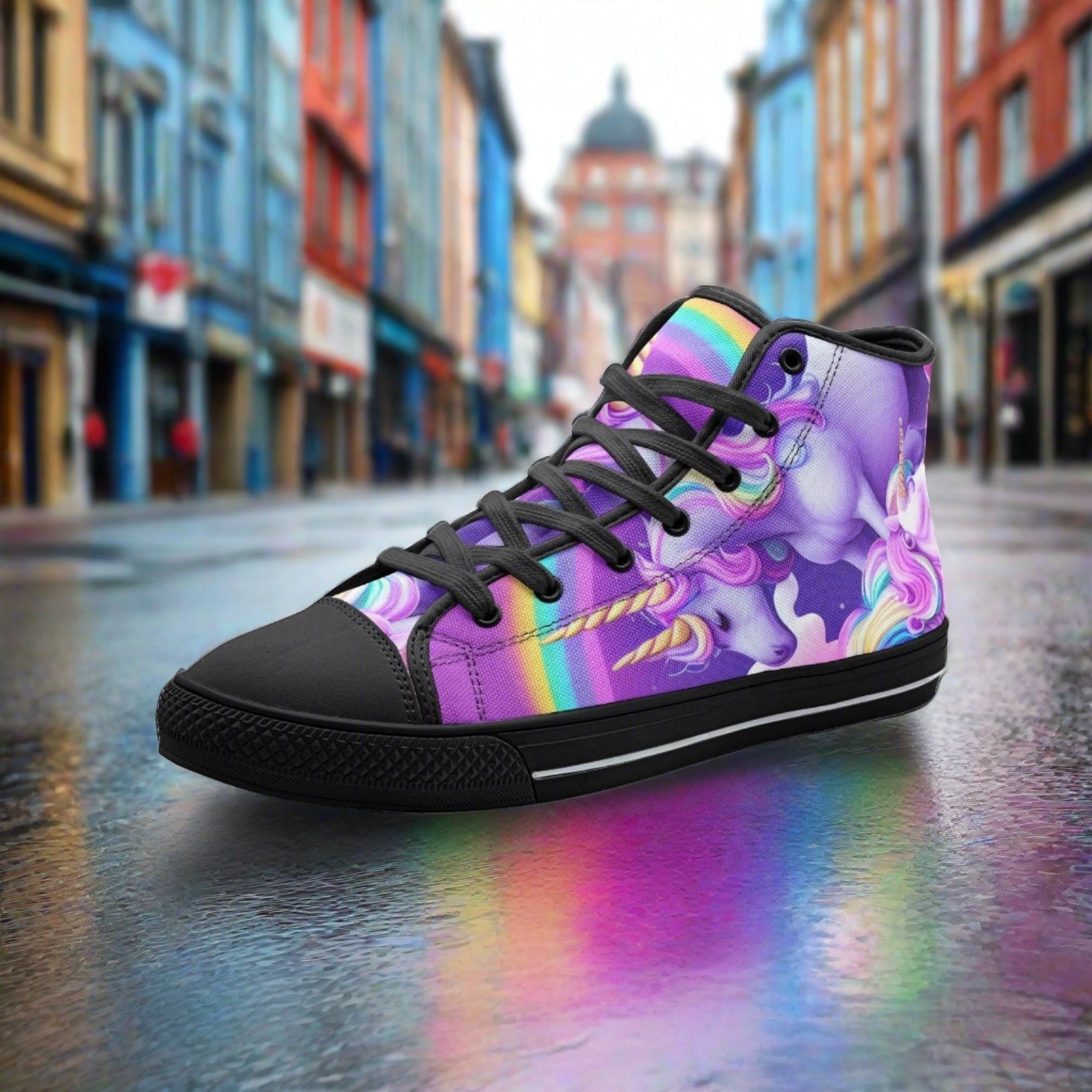 Unicorns & Rainbows | ® (Prin Custom Sneakers | Unisex | Freaky Shoes®