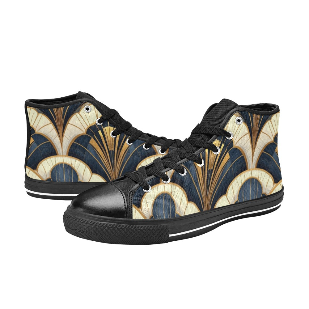 Art Deco Illustration Pattern 883665 Men’s Classic High Top Canvas Shoes (Model 017)