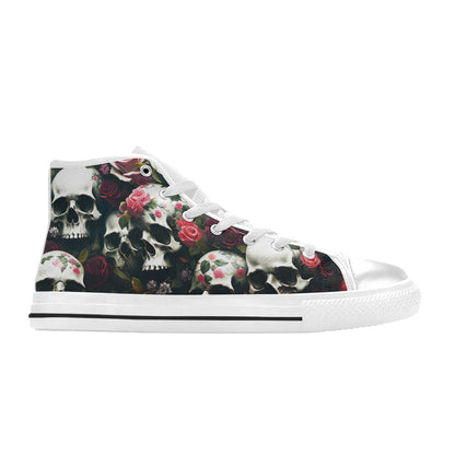 MEN'S Rose Skulls Dark 5 High Top Canvas Surreal Sneakers