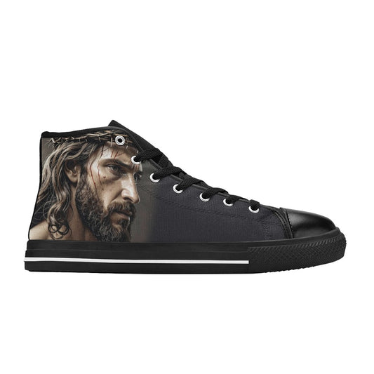 WOMEN'S Jesus_Ht_01 High Top Canvas Grunge Shoes