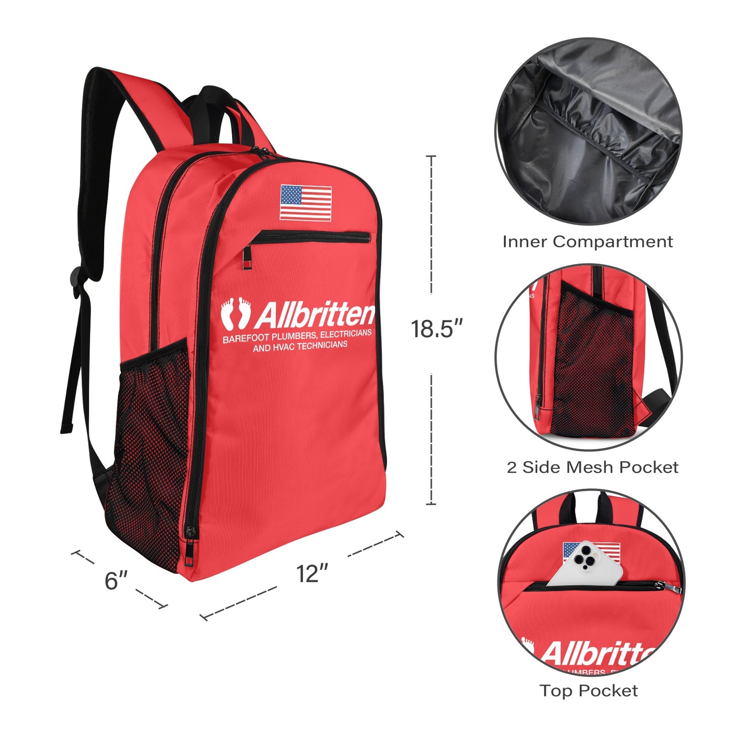 Allbritten All Over Print Leisure Sports Backpack (Model 1741)
