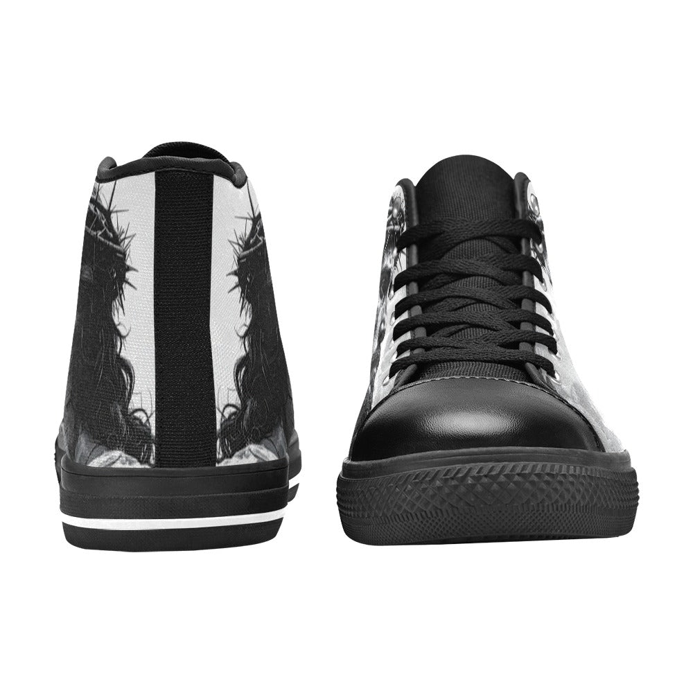 WOMEN'S Jesus_Ht_06 High Top Canvas Wallpaper Art Shoes