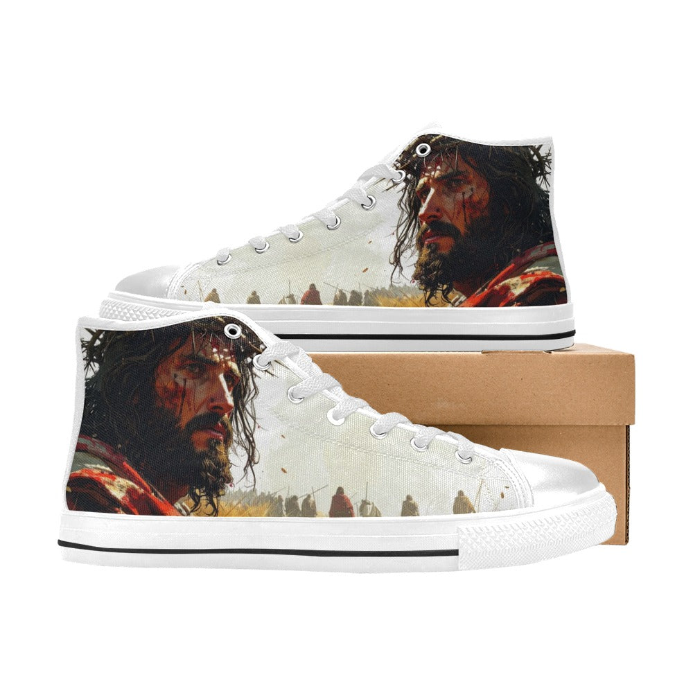 MEN'S Jesus_Ht_15 Men’S High Top Canvas Vibrant Chaos Custom Shoes