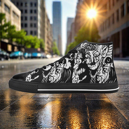 Celtic Navy Indigo Unique WOMEN Bold Art - Freaky Shoes | Custom Art Sneakers