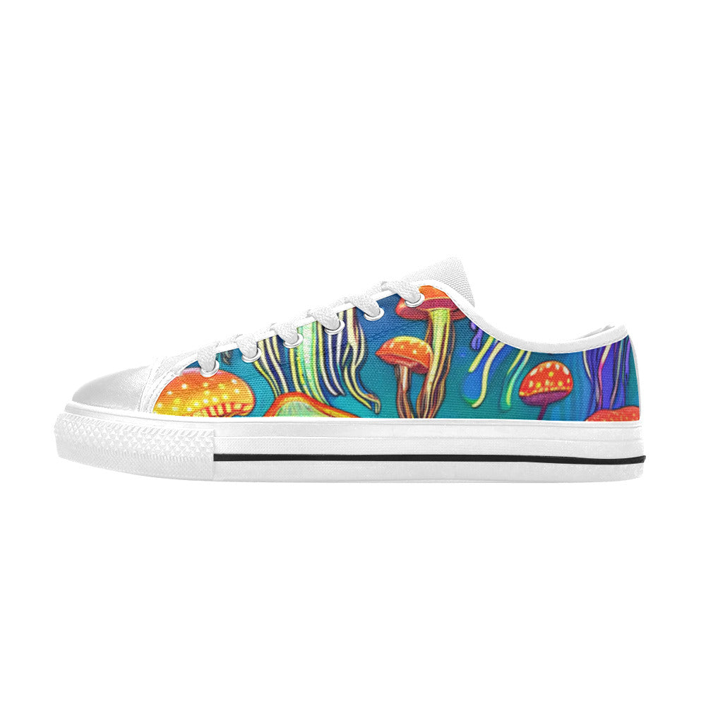 WOMEN'S Jellyfish Vibrant Mushroom Art Canvas Y2K Sneakers