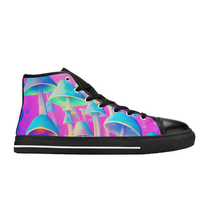 MEN'S Cc Mushroom Art 2 High Top Canvas Grunge Shoes