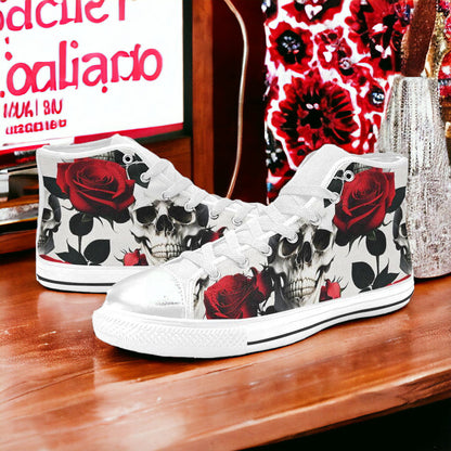 Jellyfish Crimson Black Cosmic MEN Bold Art - Freaky Shoes | Custom Art Sneakers