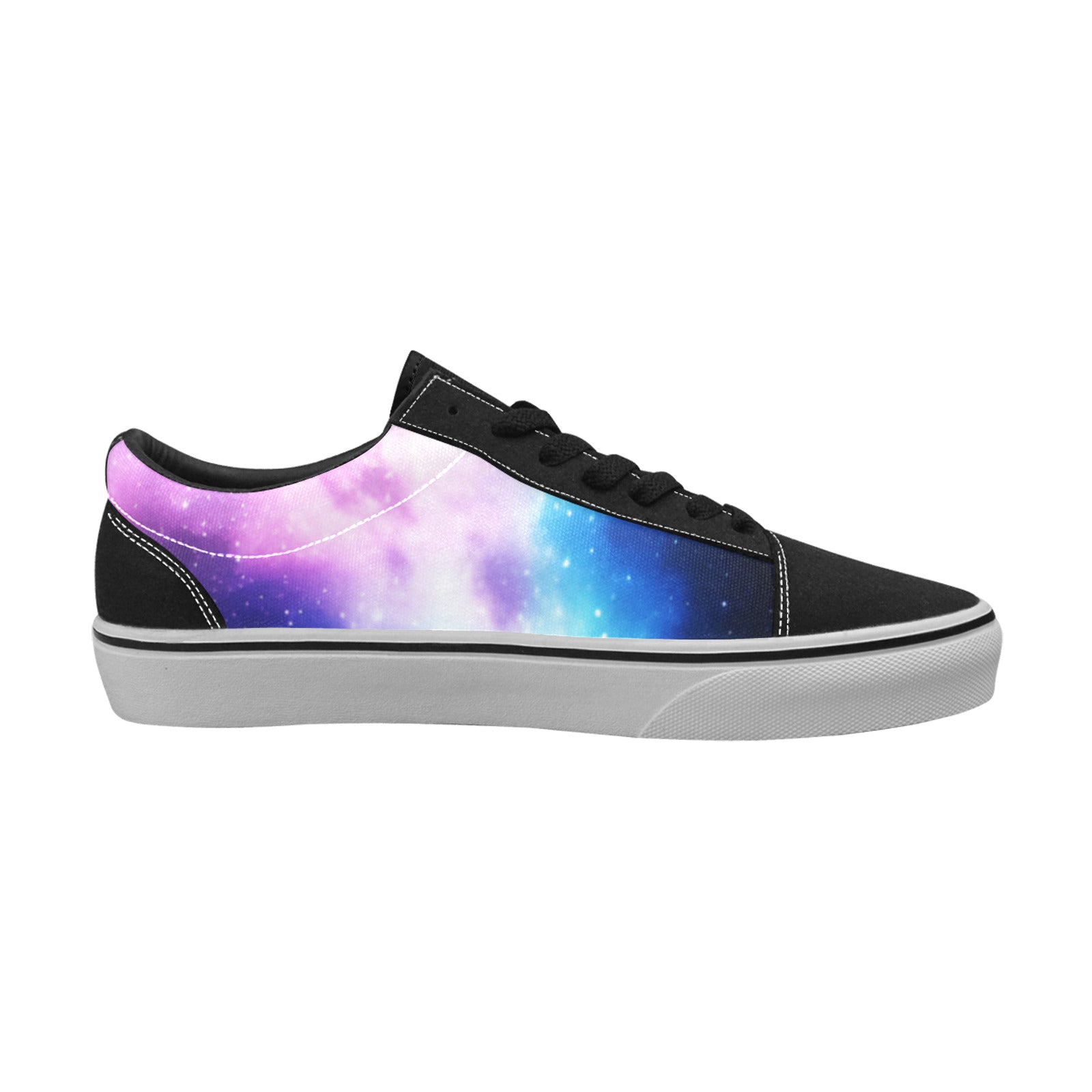 MEN'S Galaxy Art Out Space Low Top Skateboarding Wallpaper Art Custom Sneakers