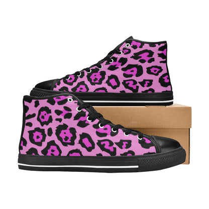 WOMEN'S Animal Print 00126 High Top Canvas Wallpaper Art Custom Shoes
