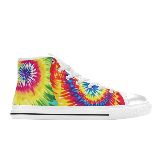 WOMEN'S Tie Dye Love High Top Canvas Grunge Custom Shoes