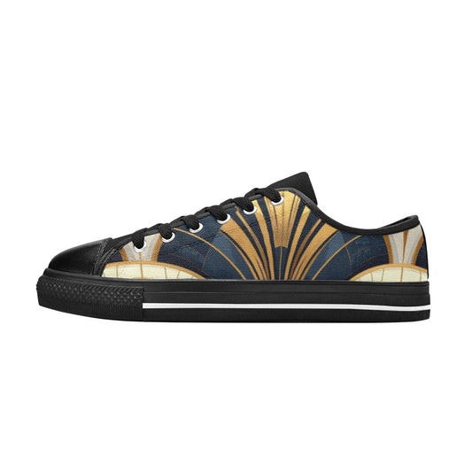 Art Deco Illustration Pattern 883665 Low Top Canvas Shoes for Kid (Model 018)