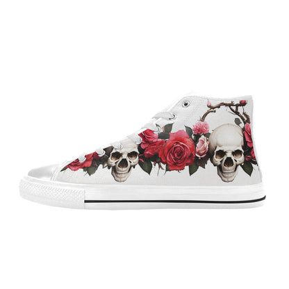 MEN'S Skulls Roses Deluxe 13 High Top Canvas Aesthetic Shoes