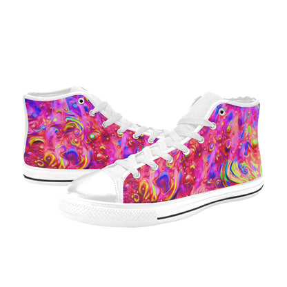 MEN'S Cc Acid Bath Art High Top Canvas Grunge Shoes
