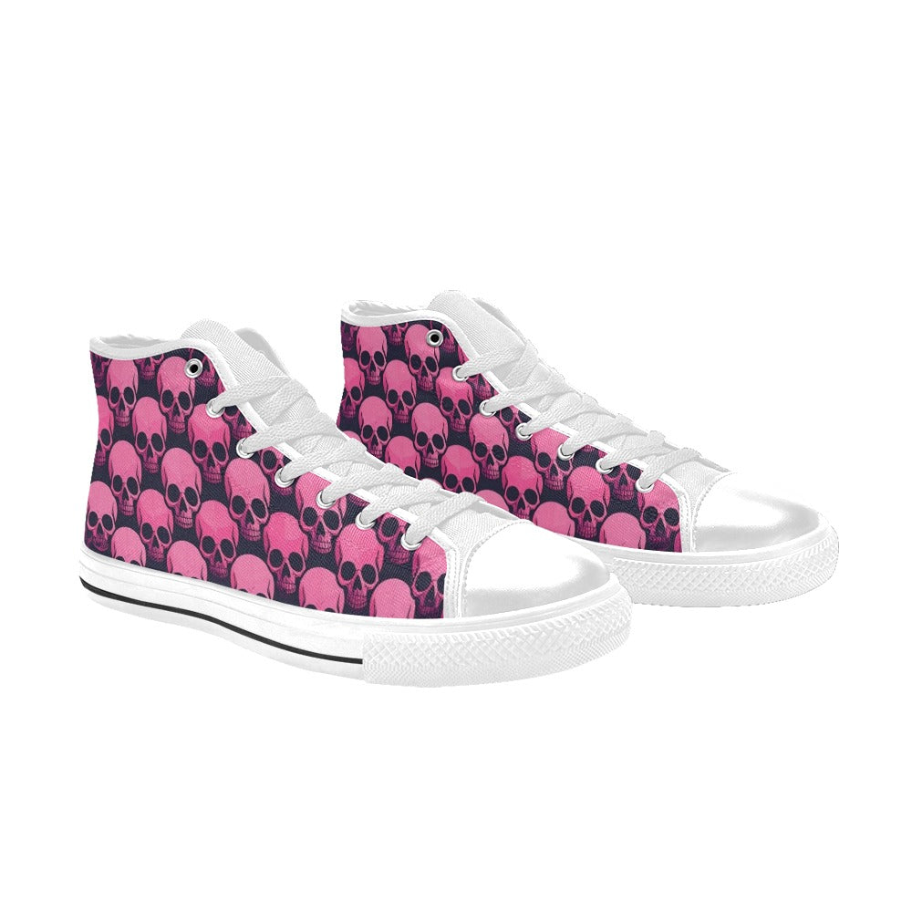 MEN'S Skull Underground Comix Black High Top Canvas Vivid Shoes