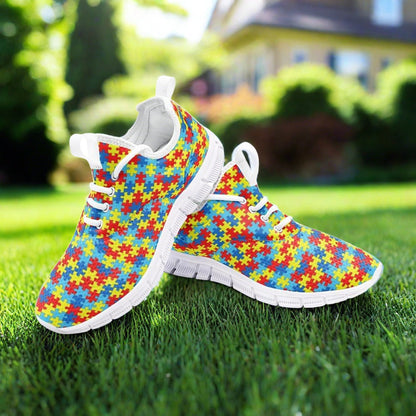 Viking Red Gold Vivid Bold Art - Freaky Shoes | Custom Art Sneakers