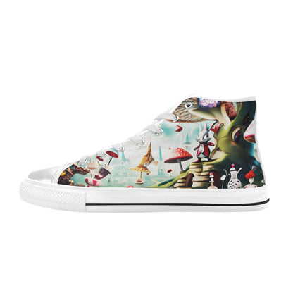 WOMEN'S Freaky World Wonderland High Top Canvas Cottagecore Sneakers