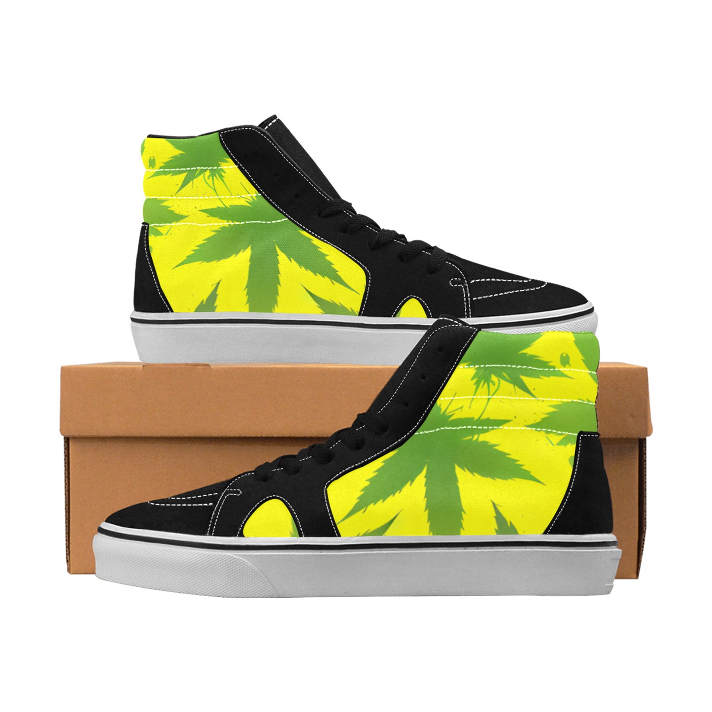 MEN'S 420 Art Weed Art High Top Skateboarding Dark Academia Custom Sneakers