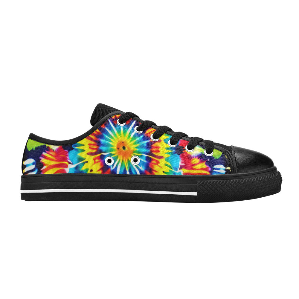 MEN'S Tie Dye Art Canvas Cottagecore Custom Shoes