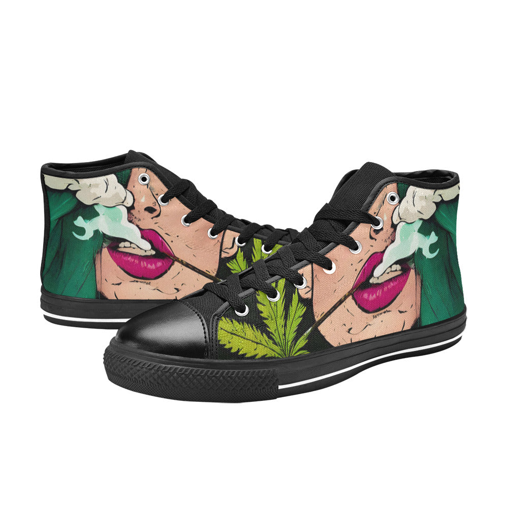 MEN'S Cc 420 Woman Weed High Top Canvas Neon Fantasy Shoes