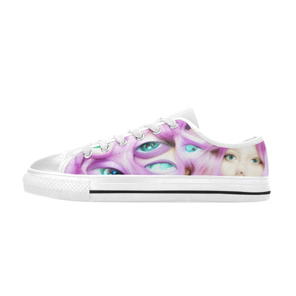 MEN'S Cc Wall Eyes Trippy Canvas Surreal Custom Sneakers