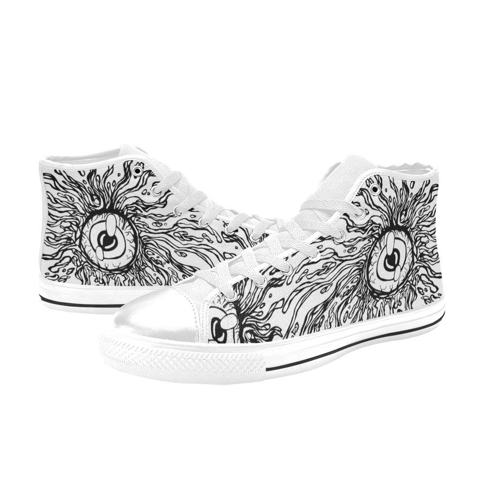 WOMEN'S Eyes High Top Canvas Vivid Custom Shoes