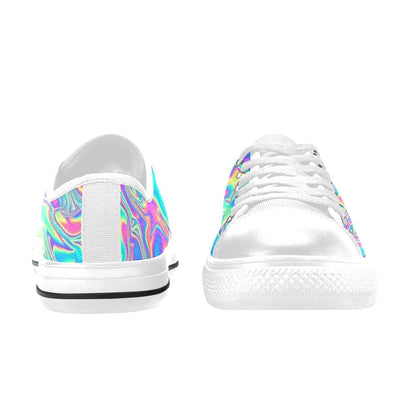 MEN'S Holographic Tribal Blaze 4 Low Top Canvas Surreal Custom Sneakers