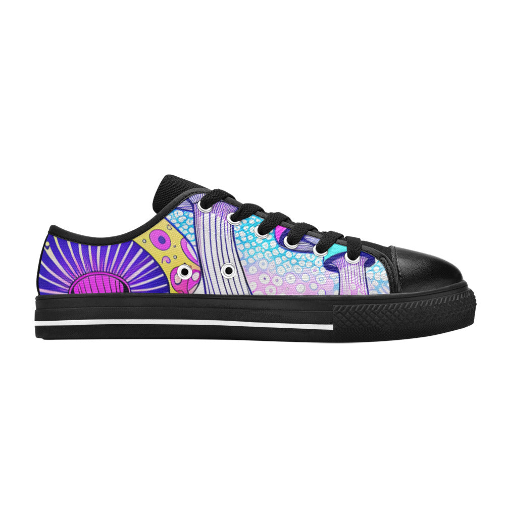 WOMEN'S Magic Mushrooms Art 2 Canvas Grunge Shoes