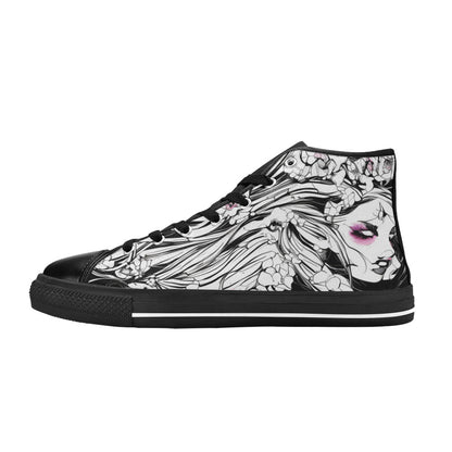 WOMEN'S Ink Art 2 High Top Canvas Vivid Sneakers