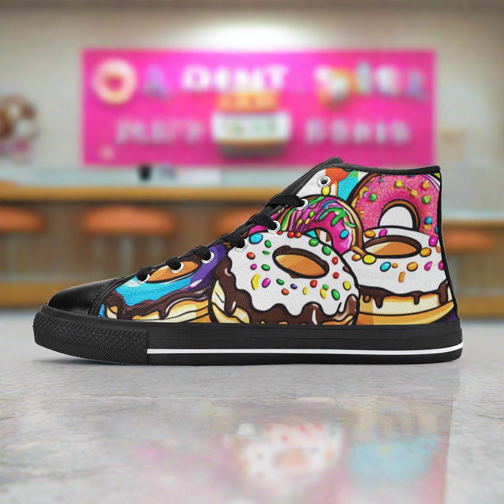 Wolf Crimson Black Custom MEN Bold Art - Freaky Shoes | Custom Art Sneakers