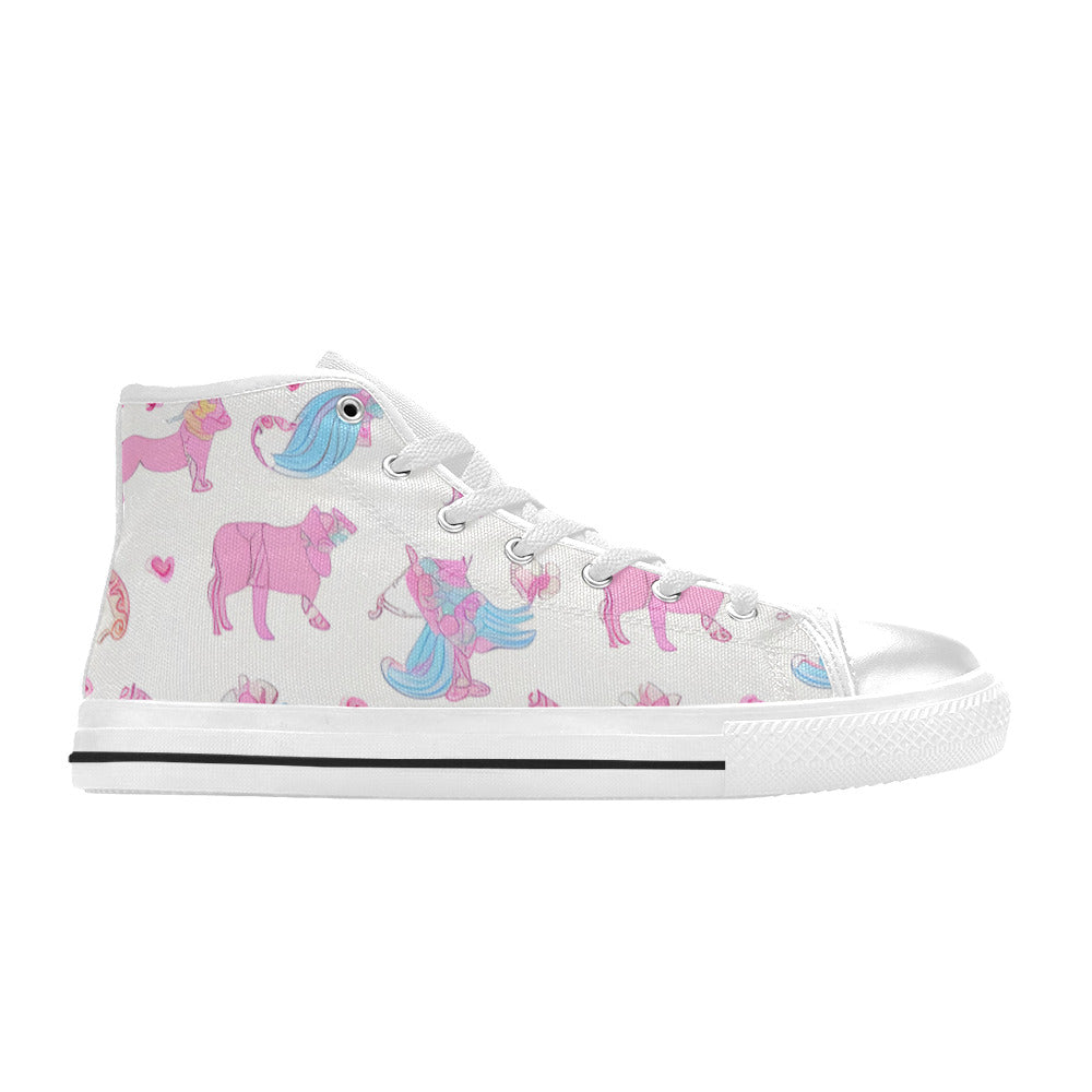 WOMEN'S Cc Unicorn Art Unicorns High Top Canvas Vivid Custom Shoes