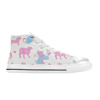 WOMEN'S Cc Unicorn Art Unicorns High Top Canvas Vivid Custom Shoes