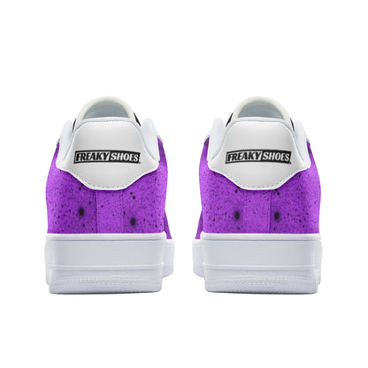 Nebula Galaxy Signature Custom Art Sneakers | Freaky Shoes® Unisex Low Top Leather Sneakers