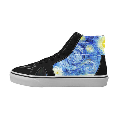 WOMEN'S Night Sky Graphic Print High Top Skateboarding Dreamcore Sneakers