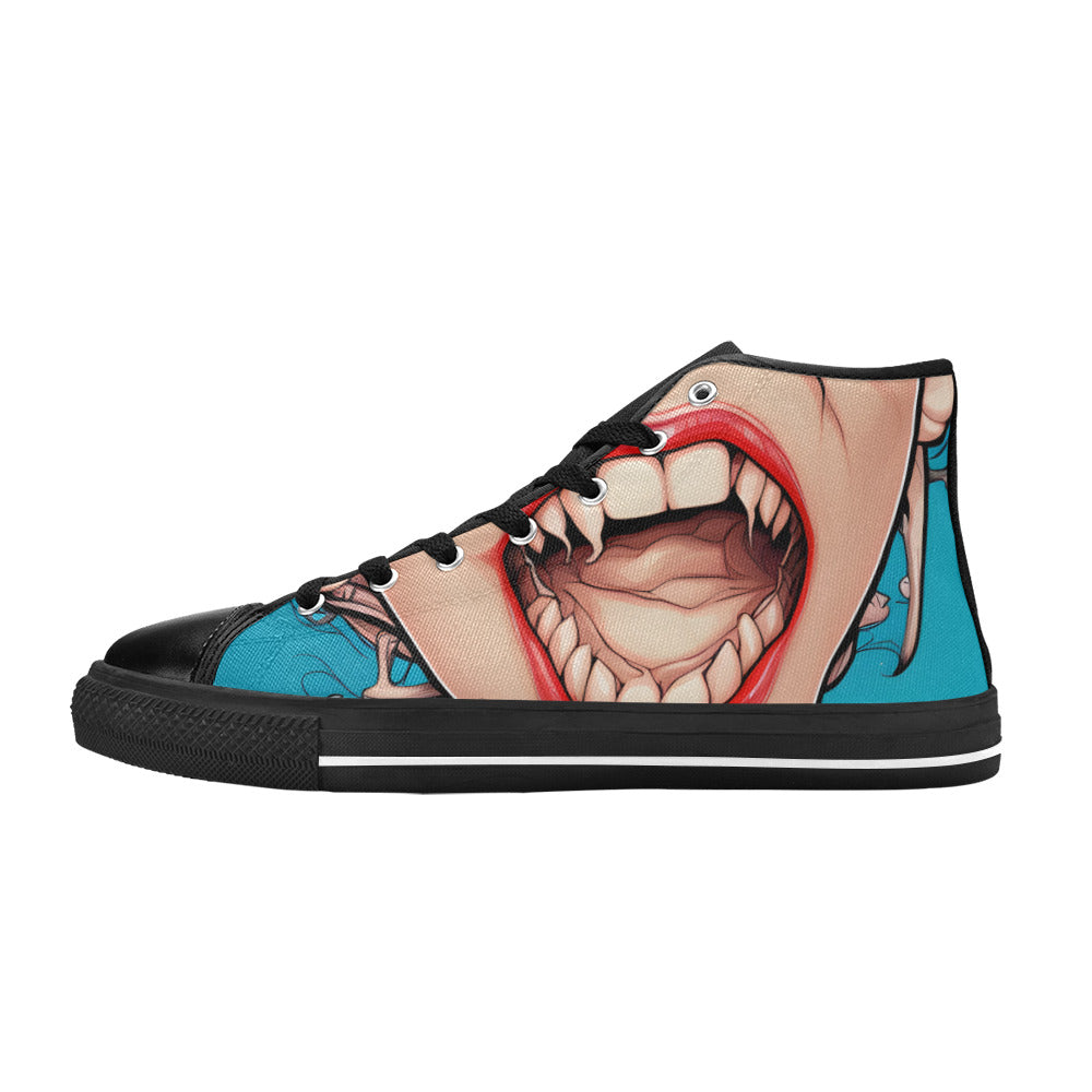 WOMEN'S Cc Mouthy Art High Top Canvas Cottagecore Sneakers