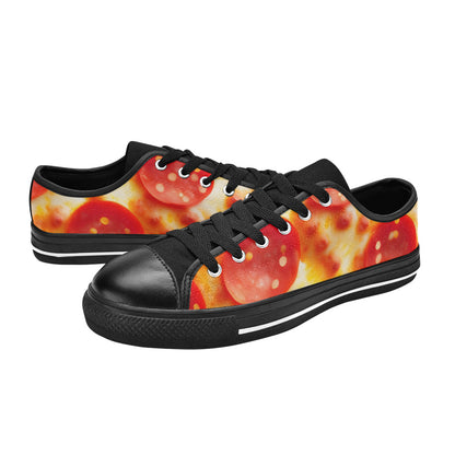 WOMEN'S Cc Pepperoni Pizza Cheese Canvas Vibrant Chaos Shoes